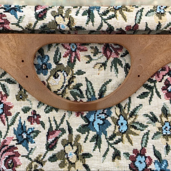 Vintage EATON Tapestry Floral Tote bag cottagecore - Picture 6 of 11